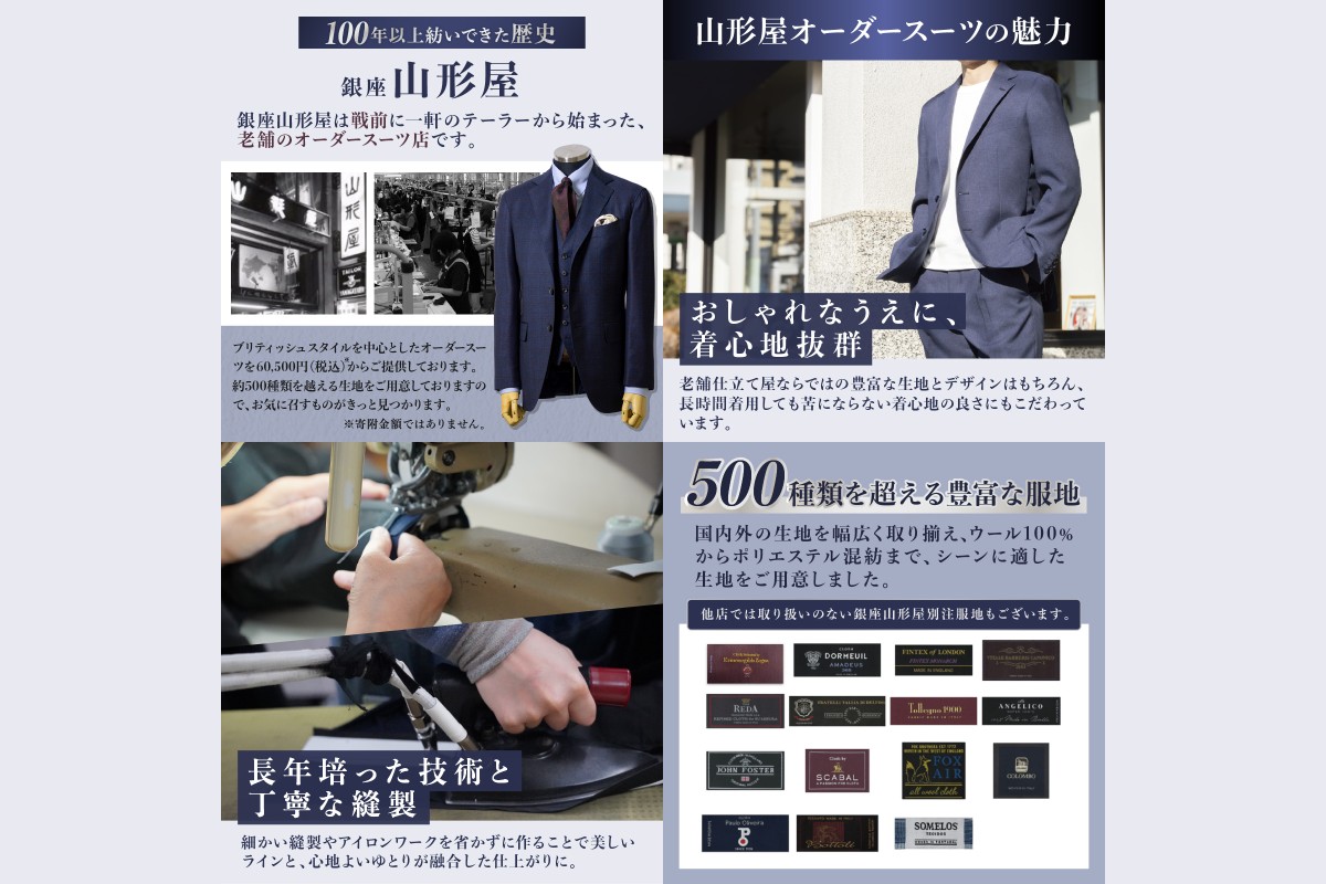 【L1-001】銀座山形屋 メンズオーダー仕立券（90,000円分）