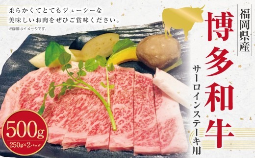 博多和牛のサーロインステーキ用 （約250g×2枚） 計約500g 博多和牛 和牛 国産牛 黒毛和牛 黒毛和種 牛肉 サーロイン サーロイン肉 お肉 肉 ステーキ用 九州 福岡県 香春町 冷凍