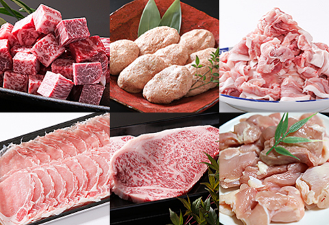 【全6回定期便】佐賀県産 牛豚鶏肉三昧12kgコース：C214-001