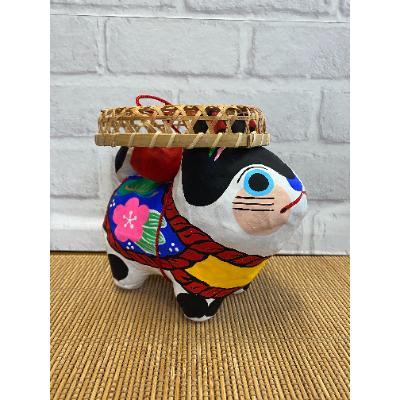 ふるさと納税 春日部市 ざるかぶり犬張子(大)　手作り張子人形 |  | 01