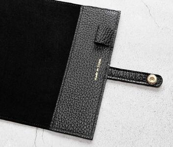 maf pinto (マフ ピント) 手帳カバー＆ブックカバー ブラック ADRIA LINE レザー 本革 日本製