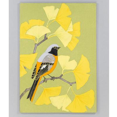 ふるさと納税 宇治市 日本画をたのしもう　ジョウビタキ編　筆セット付 |  | 02