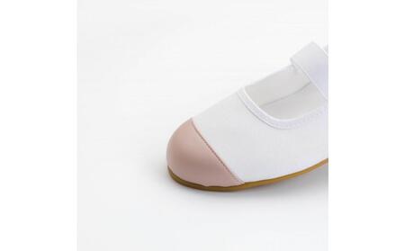 おしゃれな上履き シューズ 室内履き 上靴（ピンクベージュ／21.0cm）