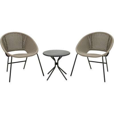 ふるさと納税 海南市 Enza テラステーブル&チェアー 3点セット トープ 　51814200 |  | 01