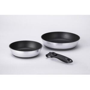 取っ手の取れるフライパン　キャストバリウス　IH対応　3点セット【1609493】