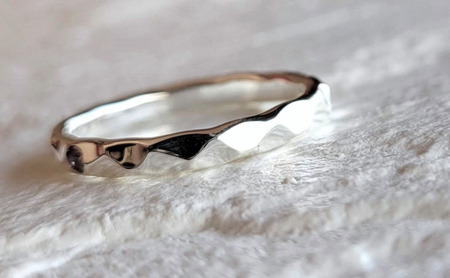 シルバーリング 槌目リング 2.8ミリ 選べるサイズ アクセサリー 指輪 アクセサリー ジュエリー