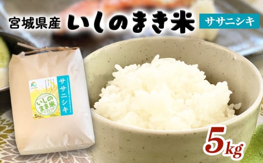 米 令和6年産 ササニシキ 精米 5kg いしのまき米 白米 お米 ごはん 米5キロ JA 農協 石巻市 宮城県 いしのまき産米