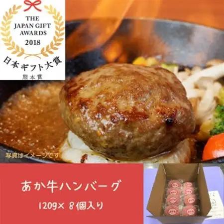 熊本和牛あか牛ハンバーグ　120g×8個入り(益城町)【配送不可地域：離島】【1461228】