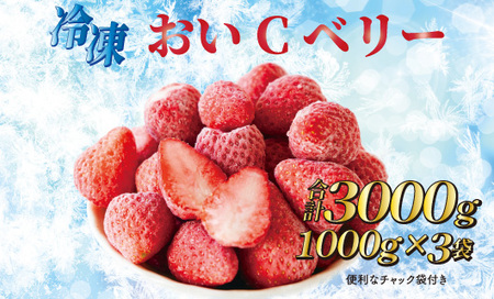 060-23　ビタミンC含有量No.1 完熟冷凍いちごおいCベリー3kg以上