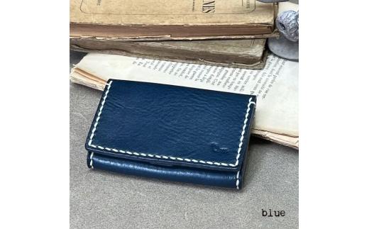 【革小物one】card case（カードケース）ブルー