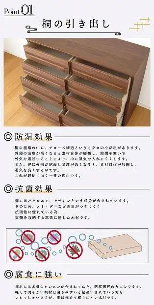 120幅4段 ウォールナット ローチェスト 国産 日本製 大川家具 完成品 天然木 木製 チェスト タンス 箪笥 桐 大容量 収納 洋服 ブラウン 茶
