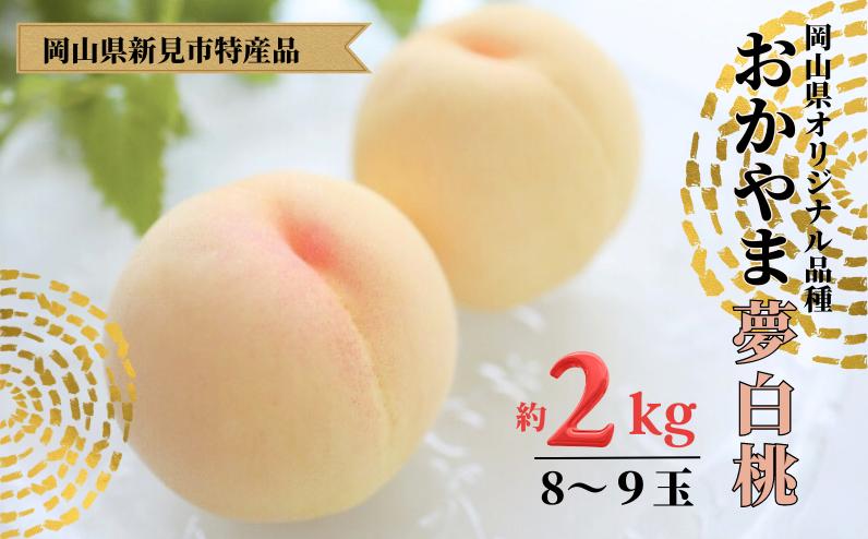 
            おかやま夢白桃 約2kg 8～9玉 【先行予約 2025年7月下旬から順次発送】
          