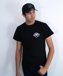 0014-74-05 富士宮市 マンホールTシャツ 波 (黒) : Mサイズ