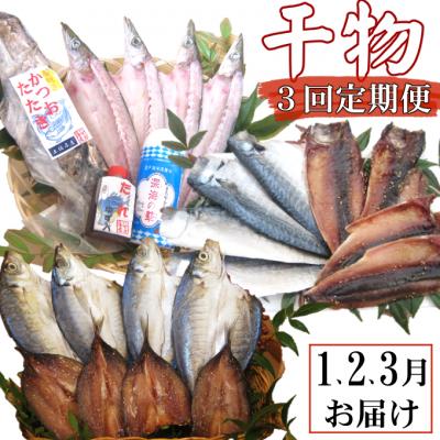 ふるさと納税 室戸市 【3回定期便】干物定期便　冬お届けコース(1、2、3月お届け)