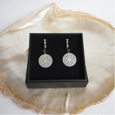 ふるさと納税 大和高田市 白蝶貝「ベツレヘムパール風」イヤリング |  | 03