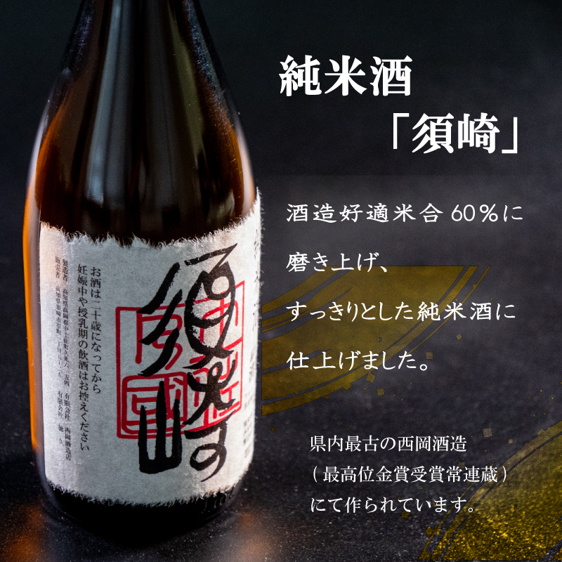 純米酒｢須崎｣と兄弟酒｢久礼｣吟醸無濾過･辛口純米+10 1800ml×3本