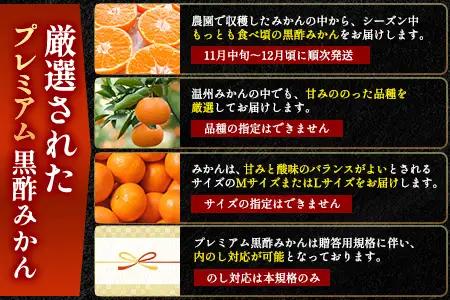 【2026年11月中旬頃～12月頃配送予定】プレミアム黒酢みかん 約5kg (M / Lサイズいずれか ) のし対応 温州みかん 柑橘 B-910