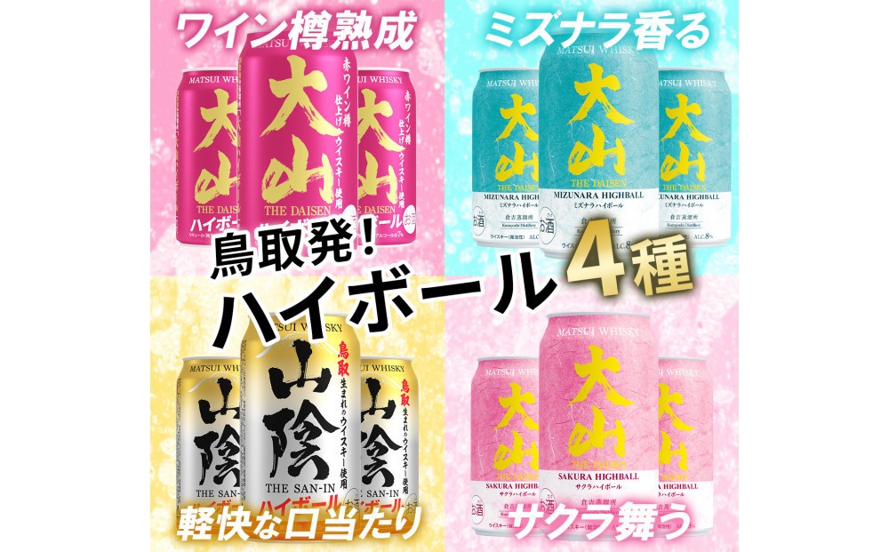 
                  マツイ 山陰×大山 樽香るハイボールコレクション 350ml ×12本セット
                