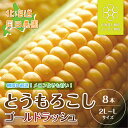 【ふるさと納税】【先行予約】北海道七飯町産とうもろこし「ゴールドラッシュ」8本セット ふるさと納税 人気 おすすめ ランキング とうもろこし ゴールドラッシュ おいしい 北海道 七飯町 送料無料 NAZ013