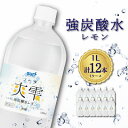 【ふるさと納税】【毎月定期便】サーフ　爽雫(ソーダ)強炭酸水レモン 1L×12本　1ケース　国産炭酸水全12回【4055691】