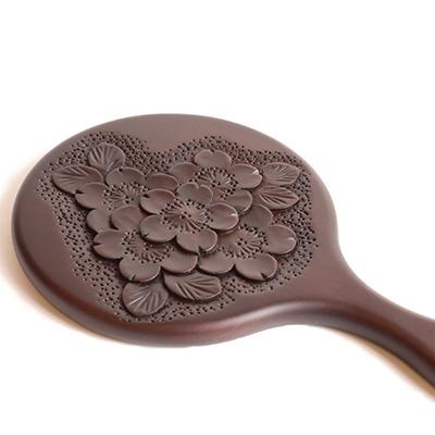 ふるさと納税 長野県 軽井沢彫　手鏡(小)花束　桜　長野県伝統工芸品 |  | 02