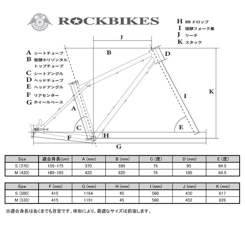 マウンテンバイク ACTWITH×ROCKBIKES コラボレーション M (420mm):適応身長165cm～185cm オリジナル 完成車