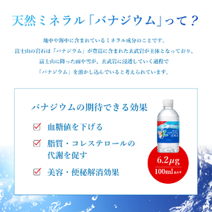 【3か月お届け】富士山のバナジウム天然水 PET350ml×1箱(24本入り) 3回 水定期便 ミネラルウォーター 天然水 飲料水 保存 防災 備蓄 防災グッズ ストック 山梨 富士吉田 