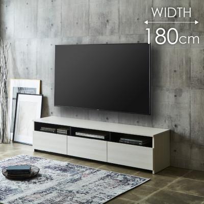 ふるさと納税 大川市 テレビボード 幅180cm 高さ42cm 奥行42cm ホワイト 木目 【リノア 180】