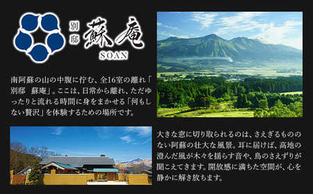 名残惜しいほどの 名湯 と 美食 南阿蘇 別邸 蘇庵 宿泊補助券 15,000円分《30日以内に出荷予定(土日祝除く)》 熊本県 南阿蘇村 旅館 温泉 宿泊補助券 送料無料