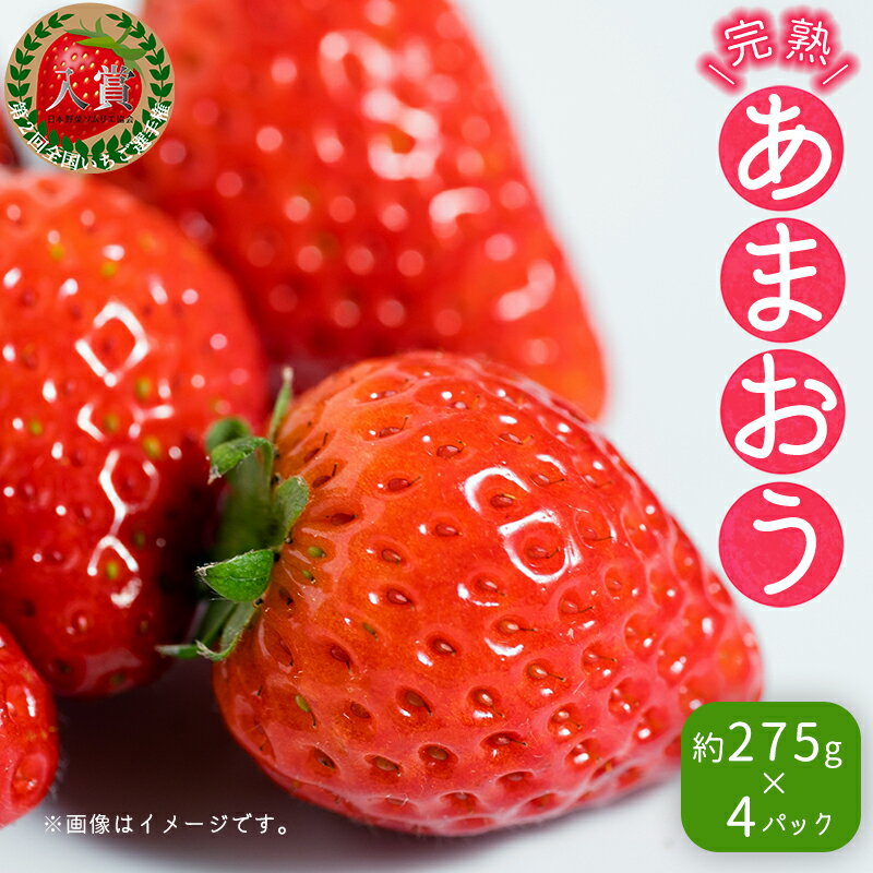 【ふるさと納税】 不揃い 数量限定 あまおう 約275gx4パック(約1,100g) いちご 苺 イチゴ 福岡 先行予約 高級 フルーツ お取り寄せ ご当地グルメ 福岡土産 取り寄せ グルメ 福岡県 食品 赤村4H4