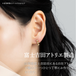 アクセサリー ピアス 3連ベゼル ゴールド sh8-2 ピアス