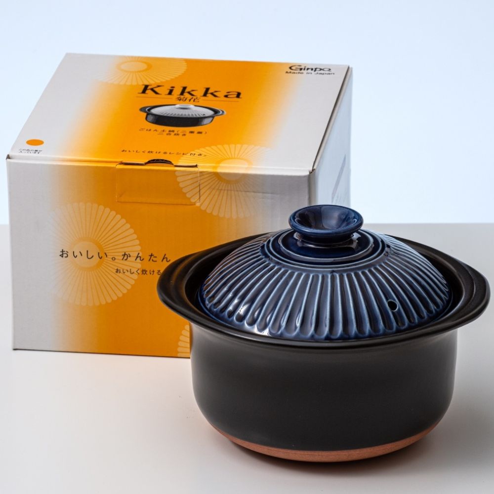 【萬古焼（ばんこやき）】銀峯 菊花ごはん土鍋 2合炊き　割烹ごはんを自宅で簡単に。沸騰したら火を消して20分待つだけで、粒立ちのよい美味しいごはん！_イメージ5
