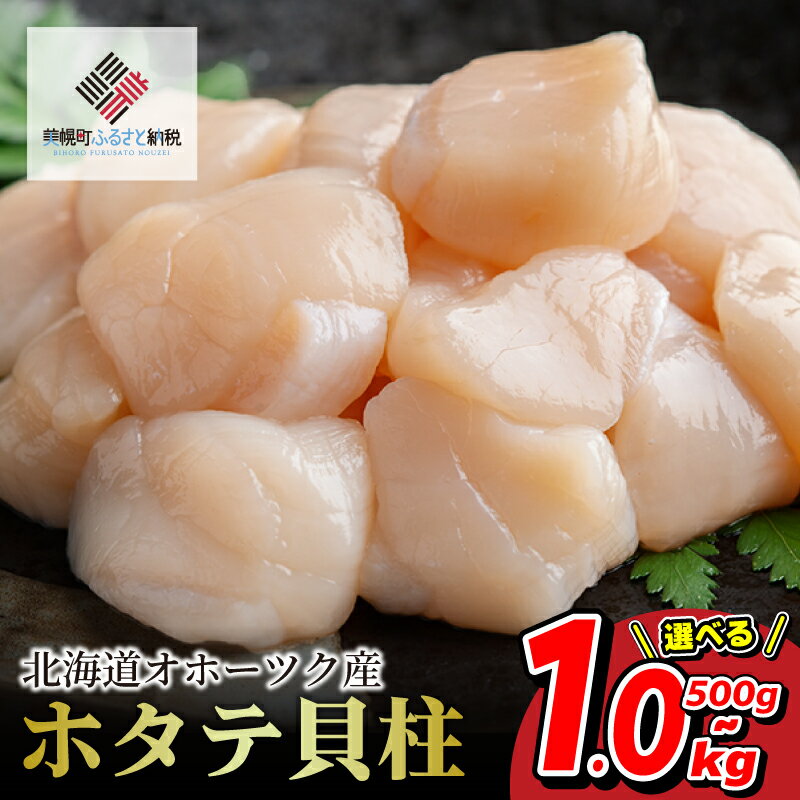 【ふるさと納税】 北海道オホーツク産 ホタテ貝柱 選べる 500g 〜 1kg 冷凍 小分け 帆立 ほたて ホタテ 帆立貝柱 ほたて貝柱 ホタテ貝柱 貝柱 貝ばしら 海鮮 魚介 高級 ホタテ刺身 刺身 人気 オホーツク 北海道 美幌町