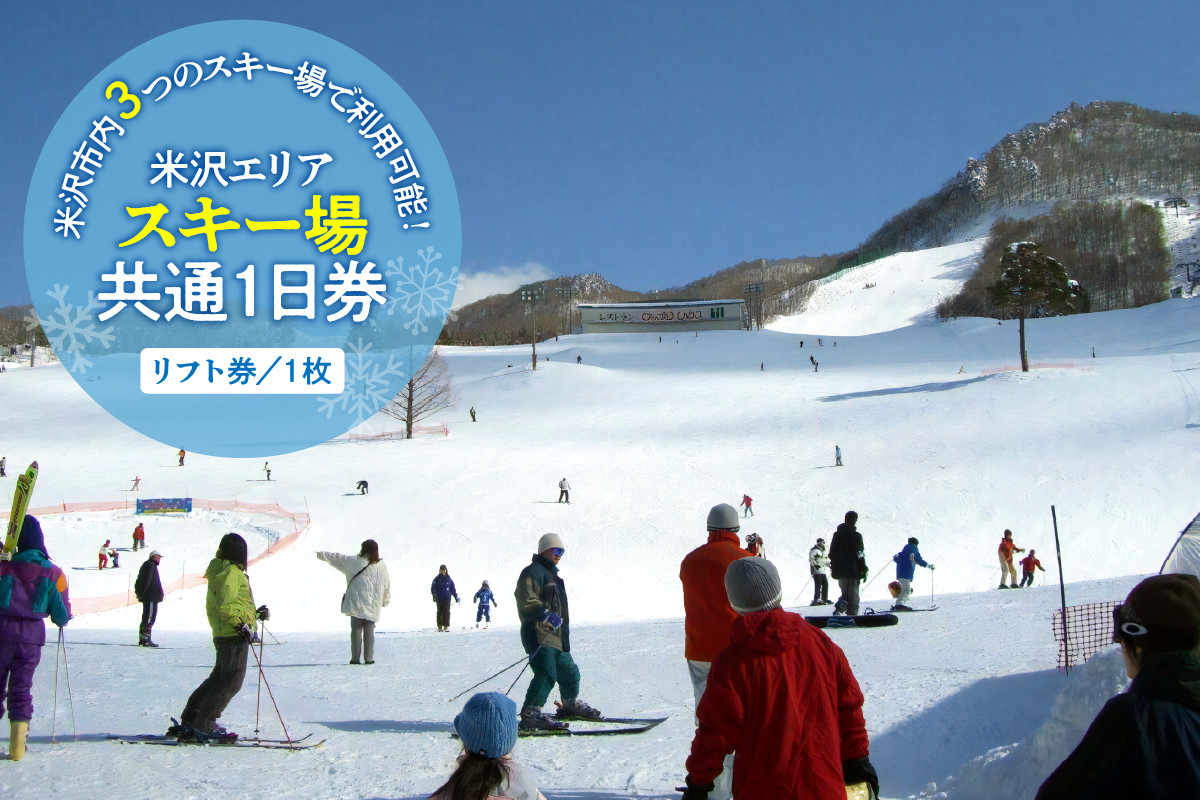
                  米沢エリアスキー場 共通1日券 ( リフト券 ) 1日券 リフト スキー場 共通券 
                