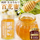 【ふるさと納税】《選べる定期便》 MINOKAMO HONEY はちみつ 1本（500g）3ヶ月 or 6ヶ月 or 12ヶ月 蜂蜜 ハチミツ ハニー 非加熱 百花蜜 国産 甘味料 定期便 藤井養蜂 国産純粋はちみつ 国産はちみつ 純粋はちみつ 美濃加茂 岐阜県 美濃加茂市 送料無料