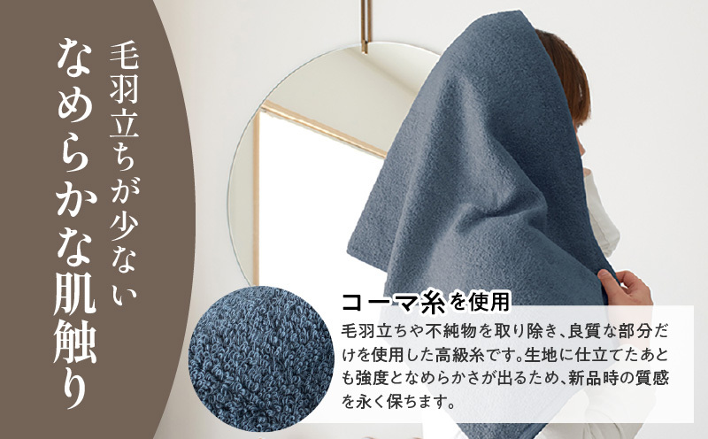 【スピード発送】ラージフェイスタオル 6枚セット（ナイトブルー） 【フェイスタオル 以上 バスタオル 未満 泉州タオル 吸水 普段使い シンプル 日用品 たおる】 G2615_イメージ5