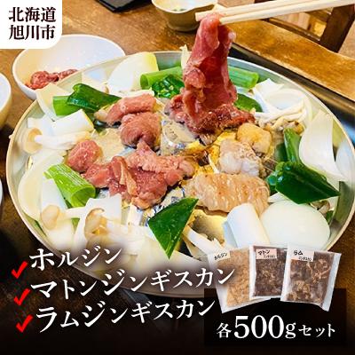 ふるさと納税 旭川市 ホルジン・マトンジンギスカン・ラムジンギスカン各500gセット_00720