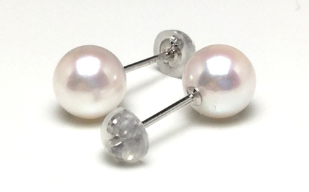 真珠 アクセサリー ピアス パール 7mm ～ 7.5mm Pt900 レディース 伊勢志摩 伊勢 志摩 冠婚葬祭 結婚式 入学式 卒業式 成人式 慶事 ジュエリー アコヤ真珠 / 老舗の真珠専門店・高品質アコヤ真珠ピアス7.0～7.5ミリ（Pt900）