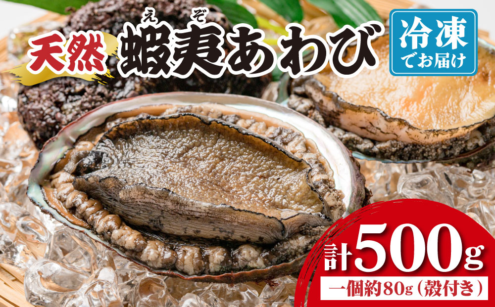 ＜個包装で食べやすい！＞ 天然 蝦夷あわび 計500g | 北海道 あわび 高級 冷凍 冷凍あわび 海鮮 天然 アワビ 鮑 刺身 awabi 小分け 個包装 大容量 北海道 登別市 ギフト