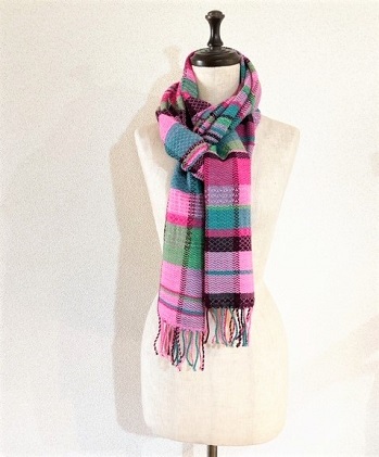 ito to iro 手染め・手織り仕上「ストール」メリノウール100%（P) ファッション小物 