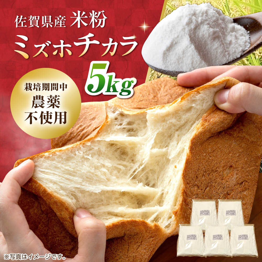 【ふるさと納税】【先行予約】栽培期間中 農薬・化学肥料不使用 ミズホチカラ 米粉5kg（1kg×5袋） /鶴ノ原北川農園[UDL032]