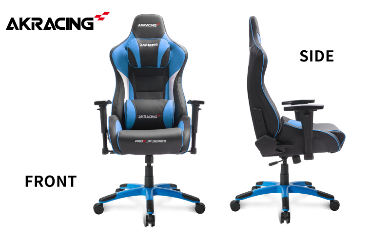 AKRacing Pro-X Gaming Chair (Blue) JP エーケーレーシング ゲーミングチェア（ヘッドレスト・ランバーサポート付き）