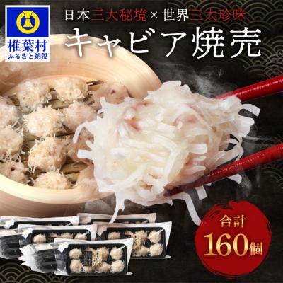 ふるさと納税 椎葉村 【日本三大秘境×世界三大珍味】平家キャビアが焼売に!!キャビア焼売8個入り×20パック合計160個