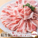 【ふるさと納税】 結旨豚 もも・ロース しゃぶしゃぶセット 400g×2種 計800g 部位 食べ比べ うす切り ゆいうまぶた 国産豚 岐阜県産 しゃぶしゃぶ 鍋 抗生物質 合成抗菌剤不使用 ブランド豚 10000円 1万円 [S424]