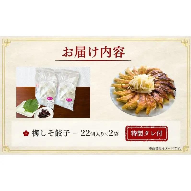梅しそ餃子44個(22個×2袋) 餃子 冷凍餃子 冷凍ギョーザ 手作り餃子 ギョーザ 点心 中華 中華料理 惣菜 簡単調理 加工食品 静岡県 森町