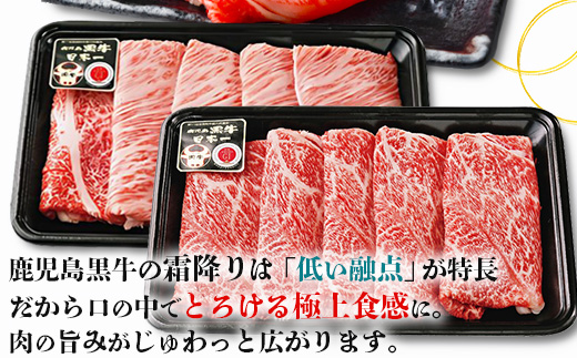 【鹿児島黒牛　5等級】すき焼き セット 2種600g W7502 | 最優秀技肉賞 内閣総理大臣賞 受賞 国産 国産牛 鹿児島県 牛肉 黒牛 黒毛和牛 和牛 鹿児島黒牛 肩ロース ウデ スライス 赤身 すきやき 贅沢 グルメ 冷凍 産地直送 南大隅町 JA鹿児島きもつき