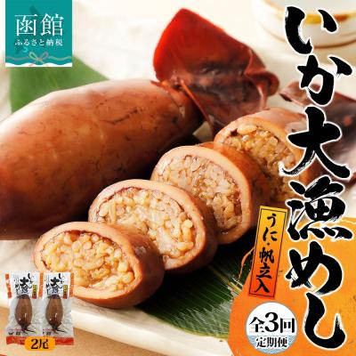 ふるさと納税 函館市 【定期便】4カ月に1回定期便　いか大漁めし2尾入りセット_HD152-T001