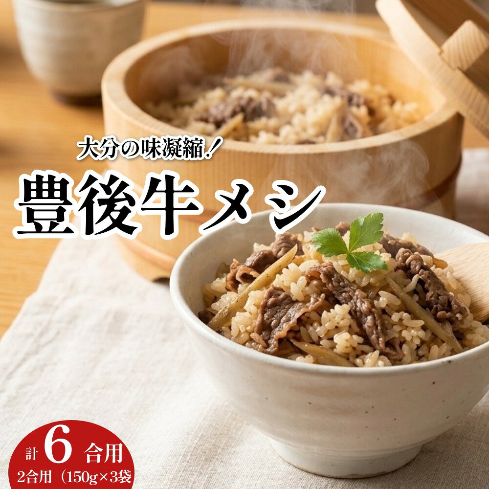 【ふるさと納税】【大分の味凝縮！】 豊後牛メシ 2合用（150g）×3袋（計6合分）