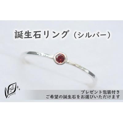 ふるさと納税 大府市 【プレゼント包装付き】誕生石リング(シルバー)