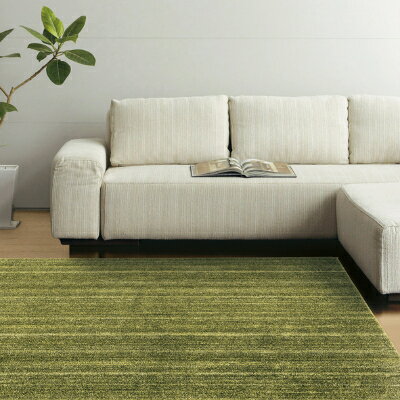 【ふるさと納税】【サイズ200×200cm】カーペットラグ　さらさらふわふわ長続き(リュストル)　色:モスグリーン【1211463】